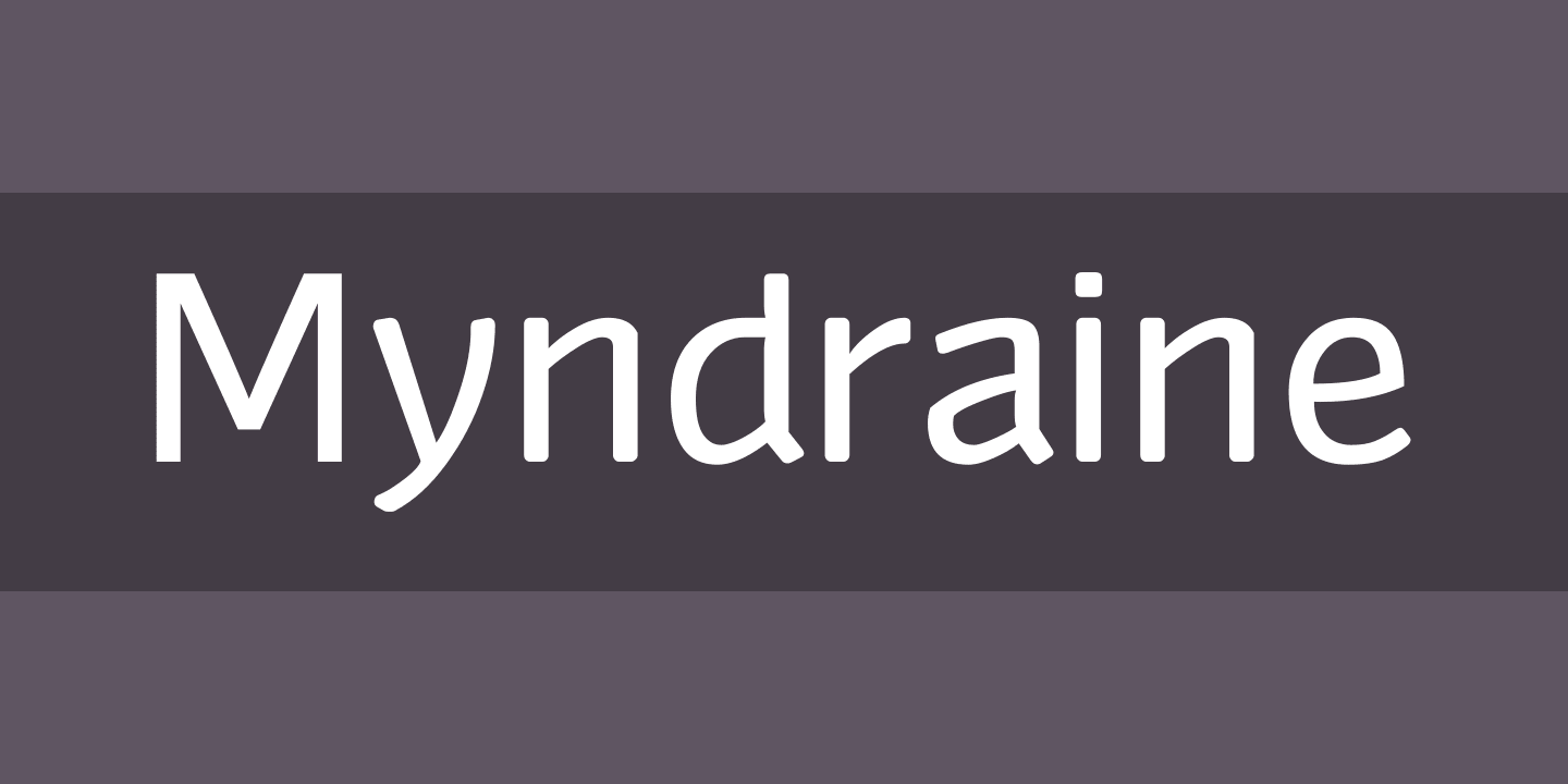 Пример шрифта Myndraine #1